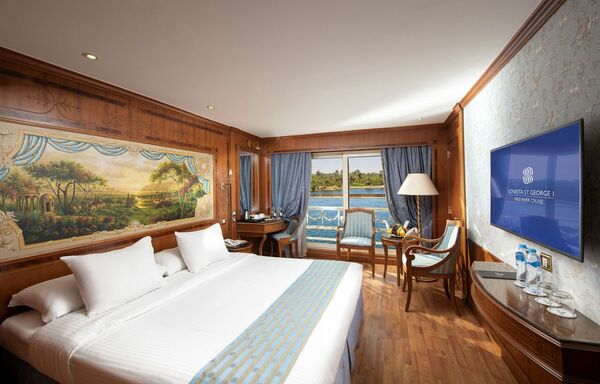 Avalon Waterways, Sonesta St George Delux Cabin Double Bed.jpg